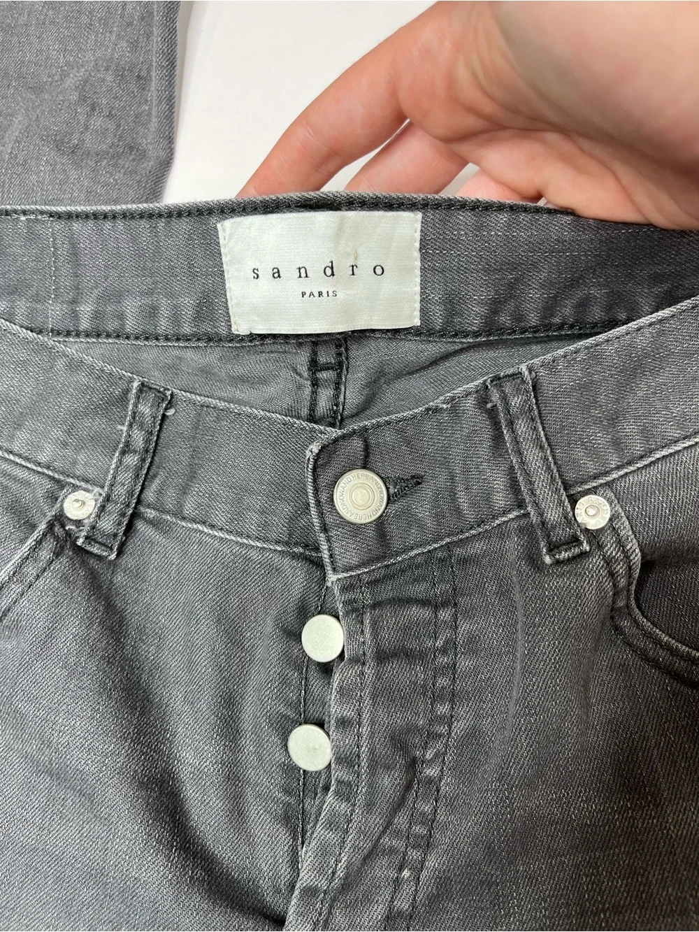 SANDRO Paris Charcoal Gray Skinny Jeans Size 32 Men’s
